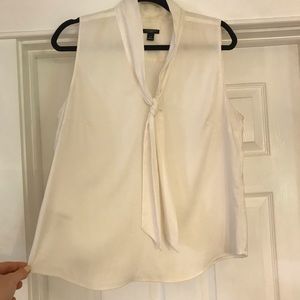 Sleeveless Cream Ann Taylor Blouse
